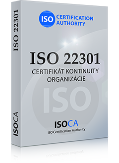 ISO 22301 Certifikát kontinuity organizácie Systémy manažérstva kontinuity organizácie