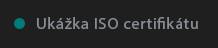ISO certifikát - ukážka